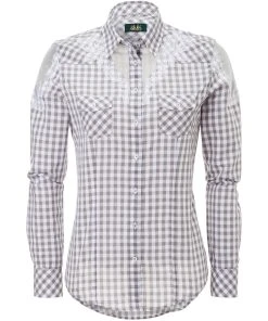 Wiesnkönig Bluse Cornelia In Hellgrau